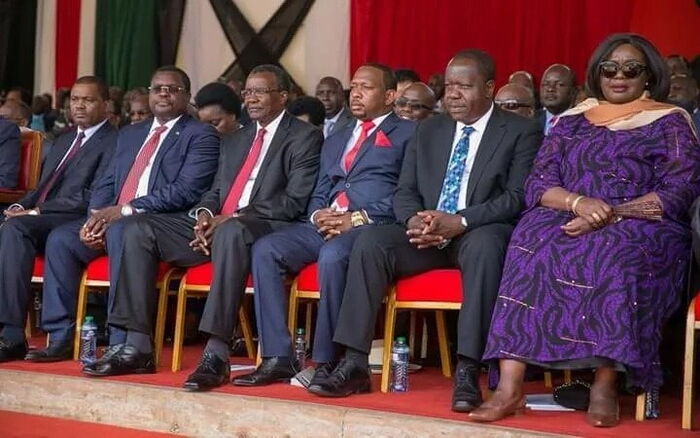 CJ David Maraga with Governor Mike Sonko at Mashujaa Day celebration in Mombasa on October 20, 2019