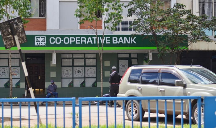 A branch of Co-op Bank along Kenyatta Avenue in Nairobi CBD
