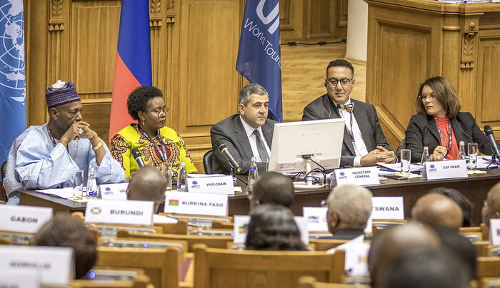 Leaders at the 23rd UNWTO General Assembly in St Petersburg, Russia. Kenya's Najib Balala will head the Executive Council for one year