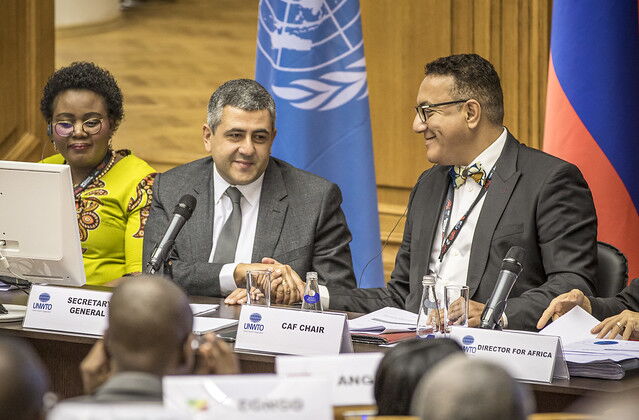 Tourism CS Najib Balala at the 23rd UNWTO General Assembly in St Petersburg, Russia. He was elected to Chair the Executive Council