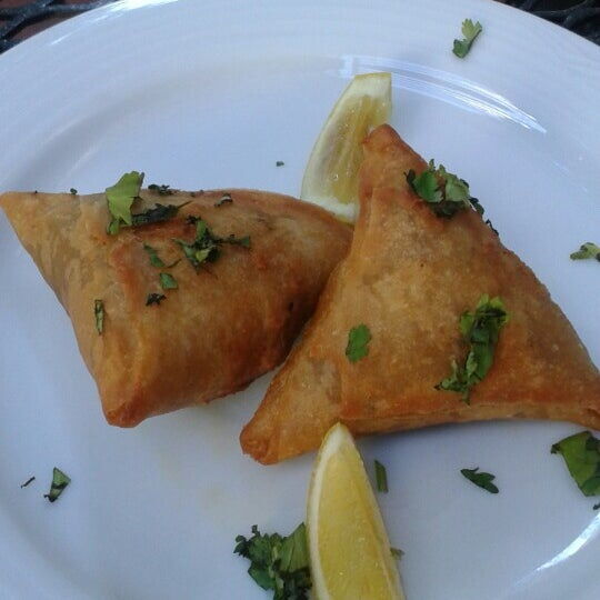 Photo of Samosas served at Safari DC Restaurant in Washington DC.