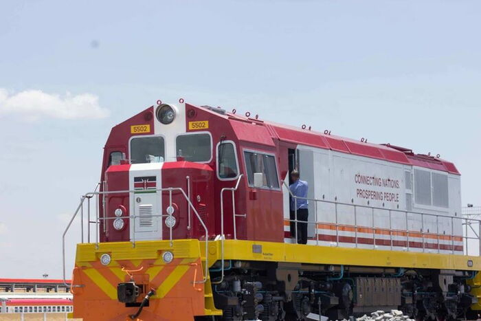 A photo of a Kenyan SGR cargo train