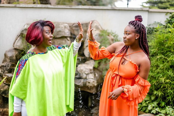 Sarah Ikumu and Kalekye Mumo in June 23, 2019.