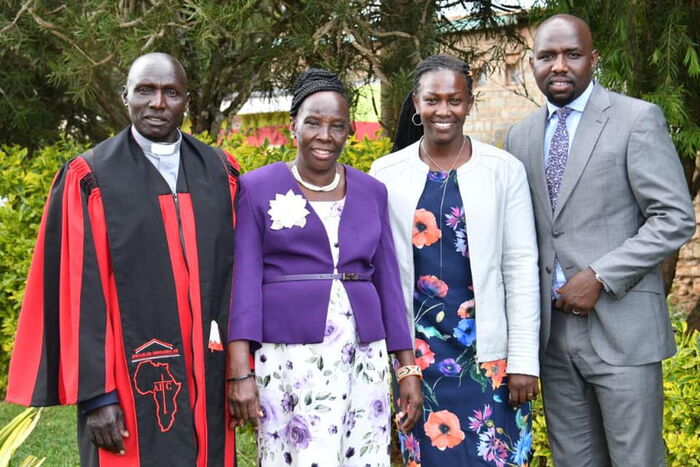 A photo of Senator Murkomen with his wife and parents