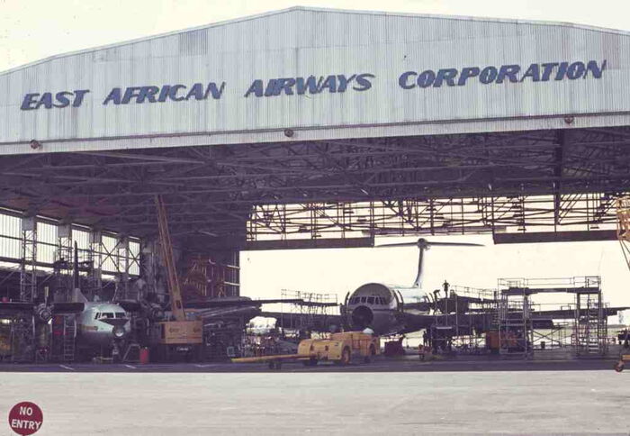 The East African Airways  base at the Dar Airport