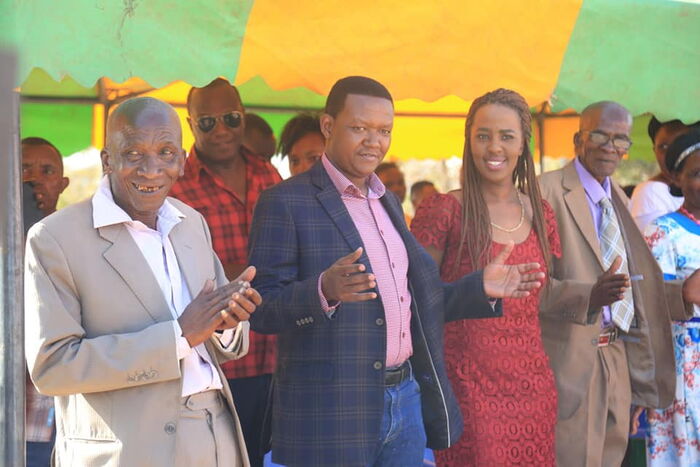 Governor Alfred Mutua and his Wife Lilian pictured during his cousins wedding on September 15, 2019