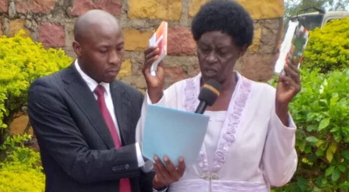 Akothee's mum, Monica Yunita. She was sworn in as Vice Chairperson of  Awendo Municipal Board as seen in a video posted by Akothee on social media on Thursday, November 7