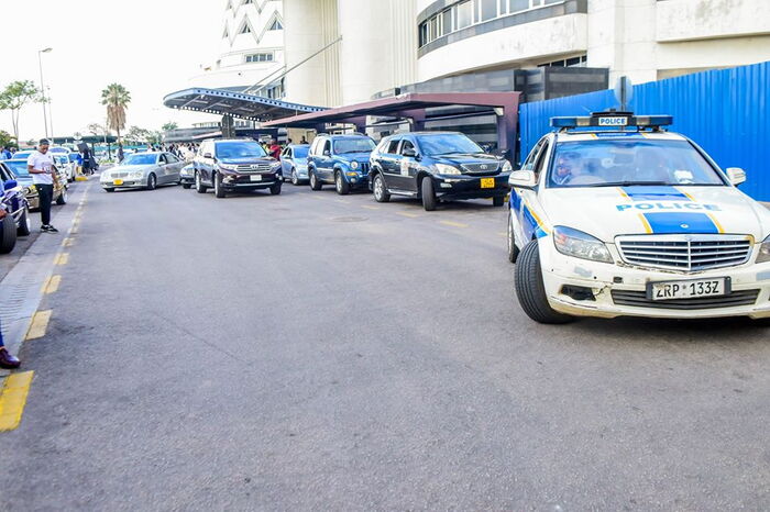 Part of the convoy that received Rev. Natasha at Harare airport on November 22
