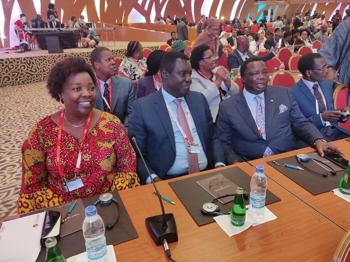A photo of Kenya's representatives at the 14th International Labour Organisation (ILO) African region meeting in Abidjan