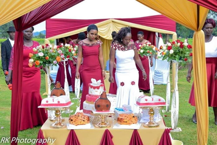 Florence Jepkorir Chemeto(in white) during her wedding on Friday, December 13, 2019.