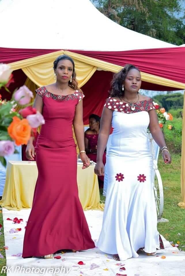 Florence Jepkorir Chemeto(in white) during her wedding on Friday, December 13, 2019.