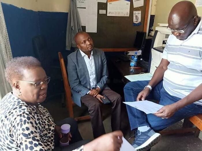 Kandara MP Alice Wahome, Gatundu South MP Moses Kuria and Thirdway Alliance Chairman Ekuru Aukot at the Kilimani police station on Saturday January 11