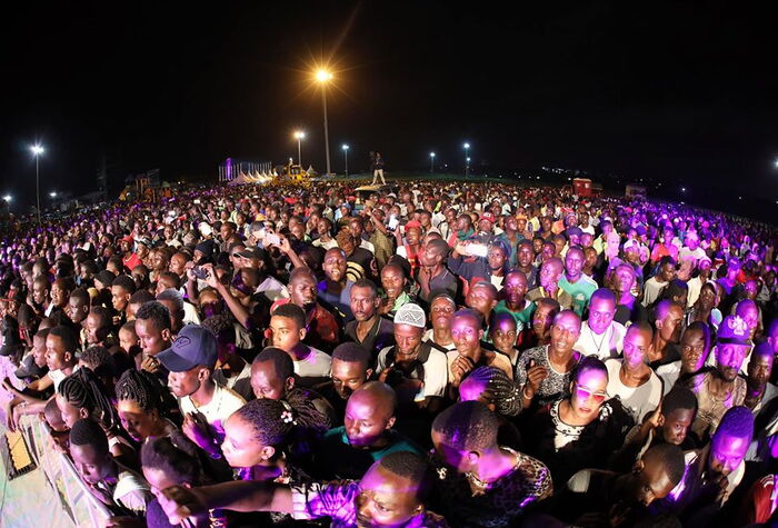 Revellers attend Mombasa County's fireworks party on Tuesday, December 31, 2019