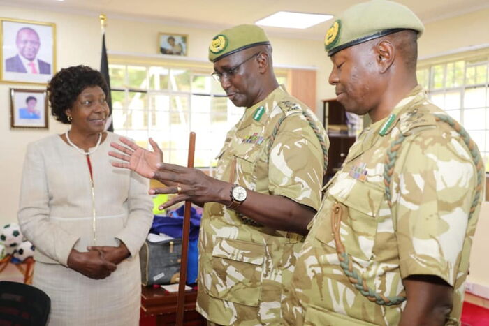 Kitui governor Charity Ngilu after a past meeting with KWS officials