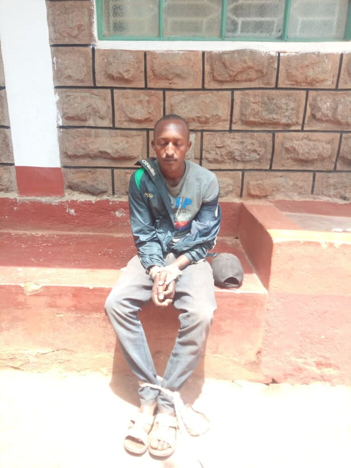 Peter Muiya ponders his next move after being arrested stealing from a church on Thursday, February 13