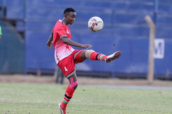 Harambee Starlets striker Cynthia Shilwatso showcases her skills against Malawi at the Kenyatta Stadium in Machakos on September 1, 2019.