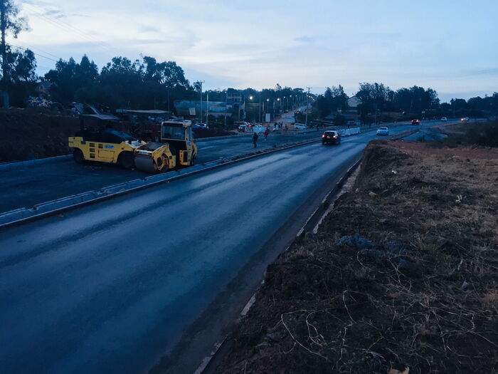 A section of the Langata-NHC-Kibera-Ngong Road