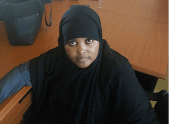 Suspected Al Shabaab recruiter Halima Adan Ali who was sanctioned by the US government