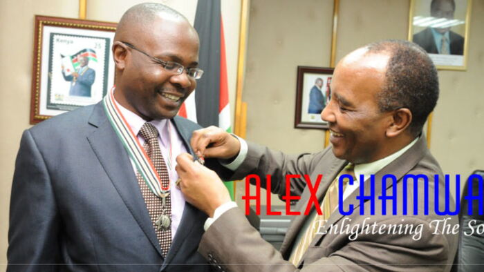 Alex Chamwada was awarded the Order of Grand Warrior (OGW) presidential award in 2010 by president Mwai Kibaki