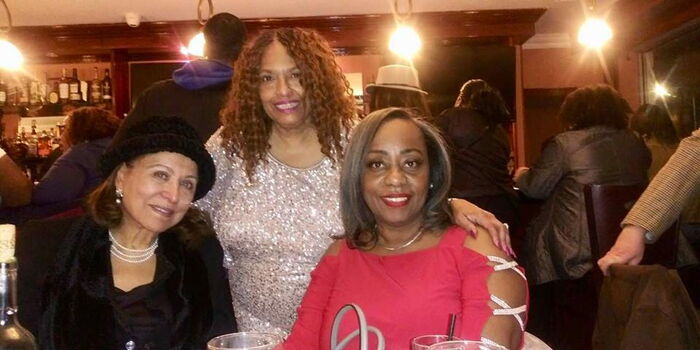 Angela Crockett with Flo Anthony and Lu Hoffman at an even in USA.