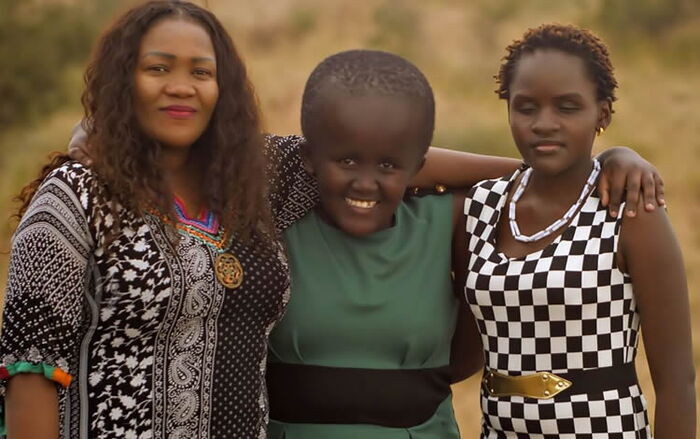 Veteran journalist Ann Ngugi with her family in 2018. She was fired from K24 TV in 2014.