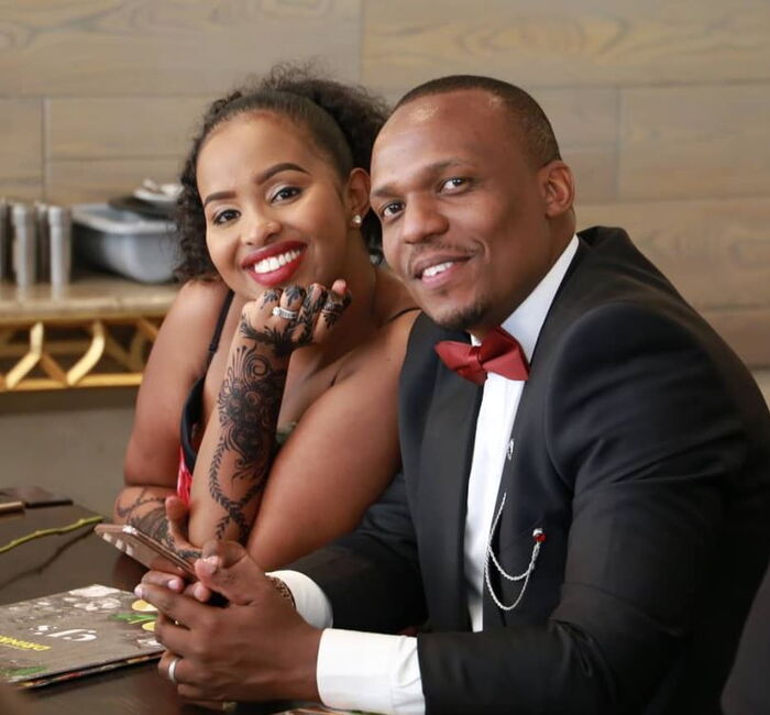KTN News Anchor Ben Kitili with his wife Amina Mude. The two are blessed with two children.