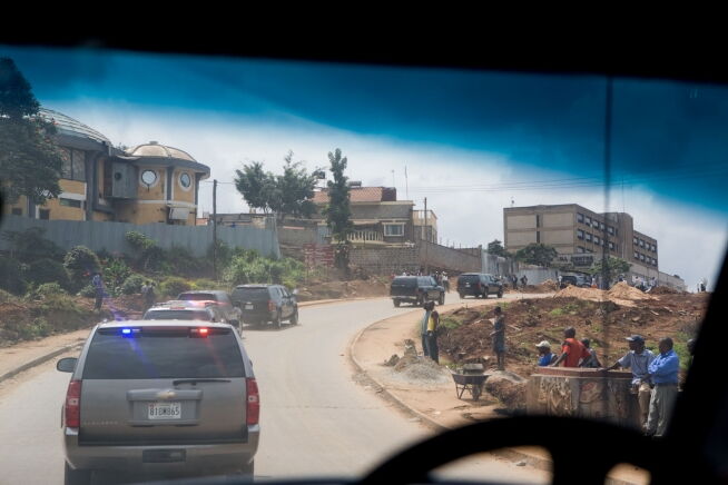 Joe Biden's motorcade in Nairobi