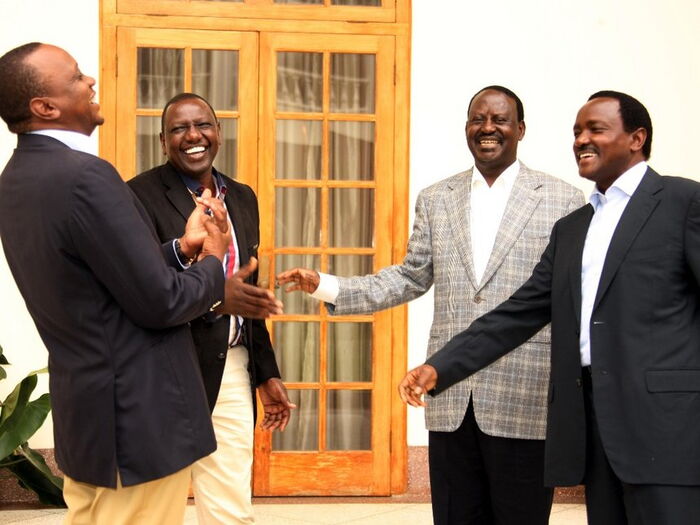 Image result for Uhuru hugging Raila Odinga
