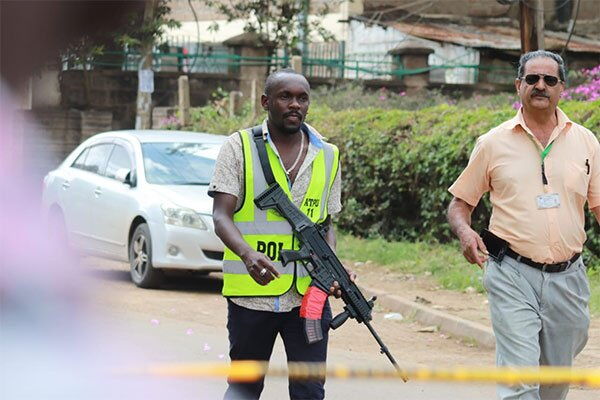 ATPU officers at Doctors Park along Nairobi’s 3rd Parklands Avenue on Thursday, January 30