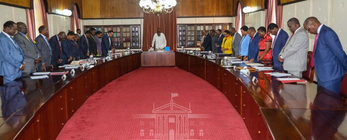 President Uhuru Kenyatta leads cabinet meeting at State House, Nairobi on Thursday, December 19.