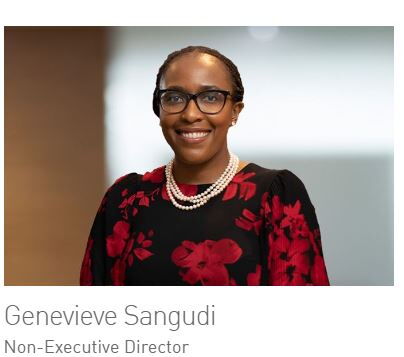 A screen grab of Genevieve Sangudi's profile photo from the Tullow oil website