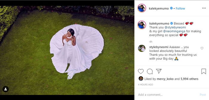 Kalekye Mumo's Instagram post that raised eyebrows on Monday, January, 13, 2020.
