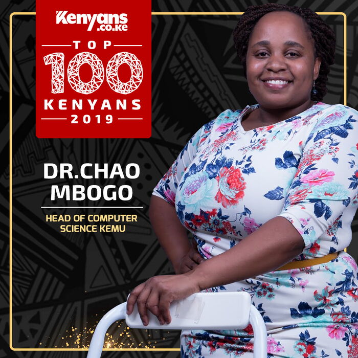 Chao Mbogo featured on the Top 100 Kenyans list by Kenyans.co.ke in 2019.