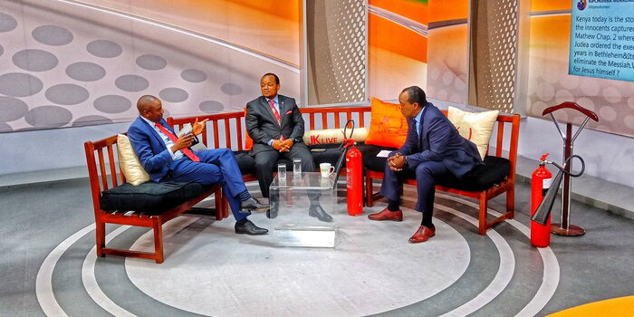 Image result for Images of Jeff Koinange hosts MPs Kimani Ichung'wa (Kikuyu) and Ngunjiri Wambugu (Nyeri Town