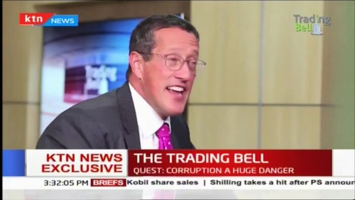 Celebrated CNN Journalist Richard Quest on Trading Bells on KTN News on November 2, 2018.