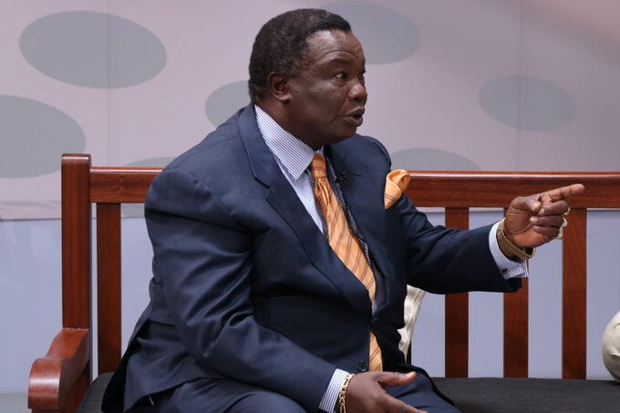 COTU Secretary General Francis Atwoli speaking during the JKLive Show, October 23, 2019