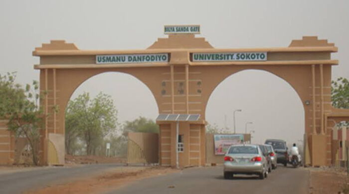 The gate to Usmanu Danfodiyo University in Sokoto Nigeria