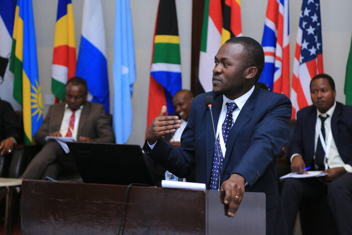 Africa Check Kenya editor Alphonse Shiundu at the Inaugural Parliamentary Researchers' Conference in Nairobi in March 2019.