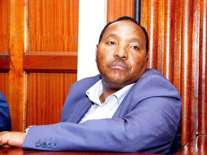 Ferdinand Waititu in the dock at a Milimani anti-corruption court in 2019. On Friday, November 22, 2019, his deputy James Nyoro threatened to resign if Waititu was allowed to resume office