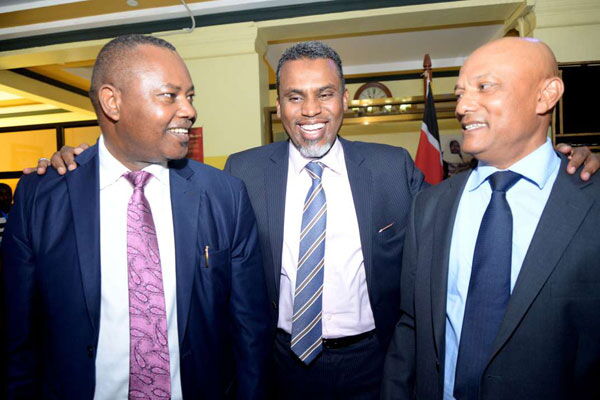 DCI George Kinoti, DPP Noordin Haji and Twalib Mbarak during the latter's swearing-in as the EACC chief executive at the Supreme Court in Nairobi on January 14, 2019
