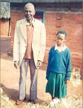 Nana Owiti (right) with her late grandfather in an undated photo