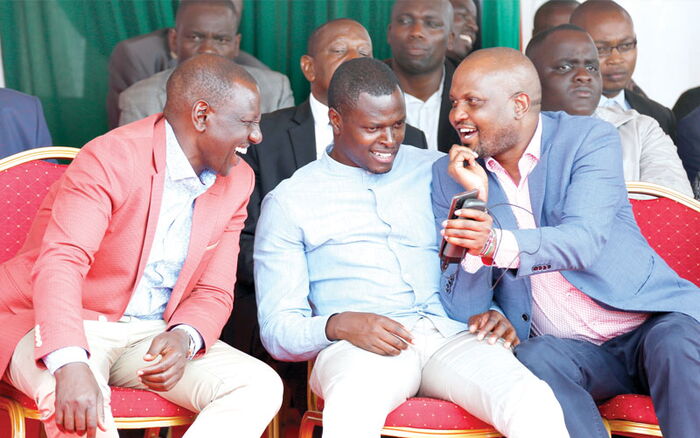 Deputy President William Ruto, Kiharu MP Ndindi Nyoro and Gatundu South MP Moses Kuria 