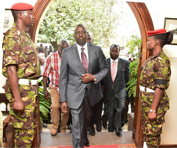 Deputy President William Ruto arrives at Lee Funeral Home on Tuesday, February 4.