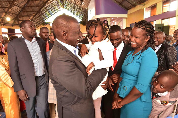 Deputy President William Ruto pictured at the Great Gospel Visioners Church, Meru County.