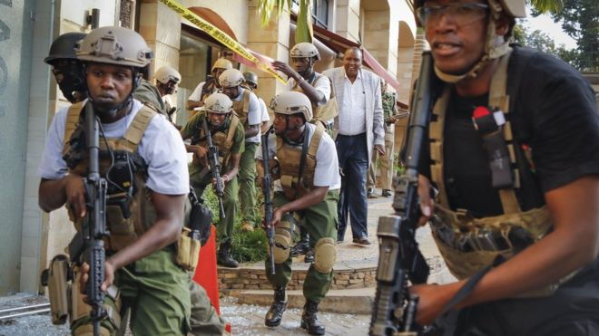 SPEAR Unit responding to the Dusit D2 terror attack in Nairobi on January 15, 2019.