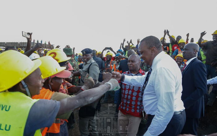 President Uhuru Kenyatta at Naivasha Dry Port on November 18, 2019.