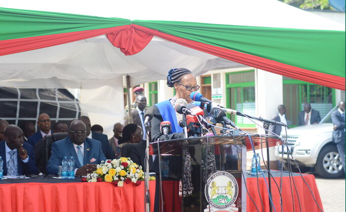 KNEC acting executive officer Mercy Karogo at KNEC headquarters in Nairobi on Monday, November 18.