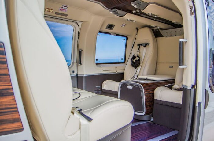 The H145 airbus is tailored for luxury and class, and plenty of view.