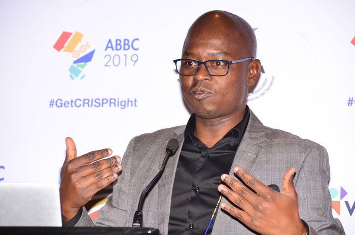 Citizen TV's Editorial Director Joe Ageyo speaks on August 29, 2019 in Pretoria, South Africa