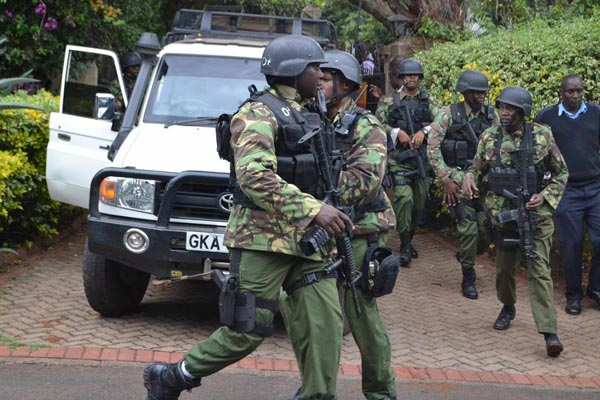 ATPU in action duriong the Dusit terror attack in Nairobi.